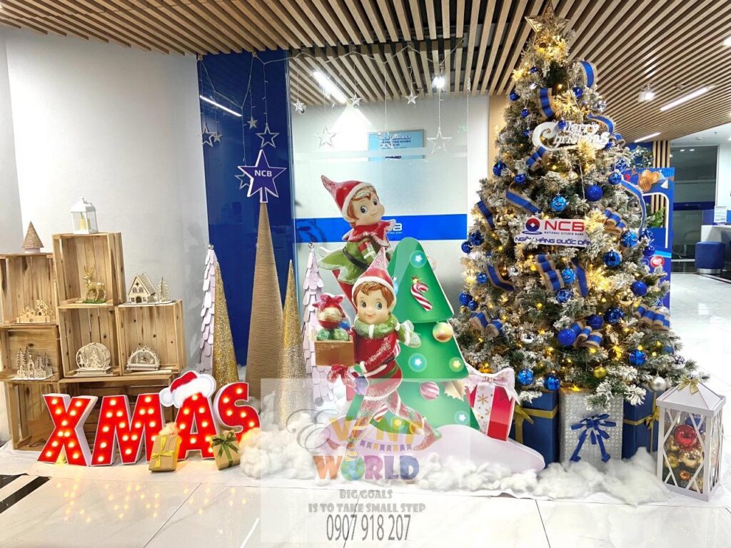 trang trí noel cho ngân hàng